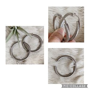 💙2/$30💙 Silver spiral hoops